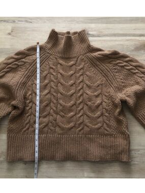 Banana Republic Camel Cable Turtleneck Sweater